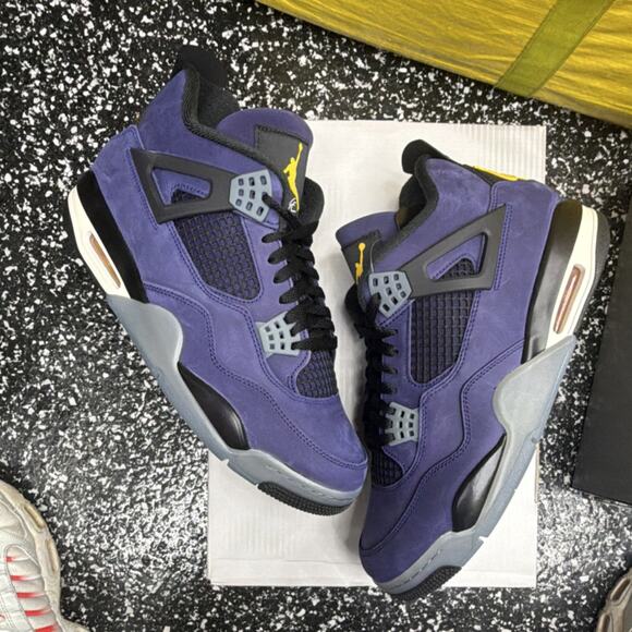 Jordan Air Jordan 4 Retro Purple Lakers Men\'s Athletic Sneakers FV5029-500